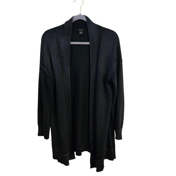 Magaschoni Designer Charcoal Sustainable Cotton Cardigan Sweater Size S - Picture 1 of 4